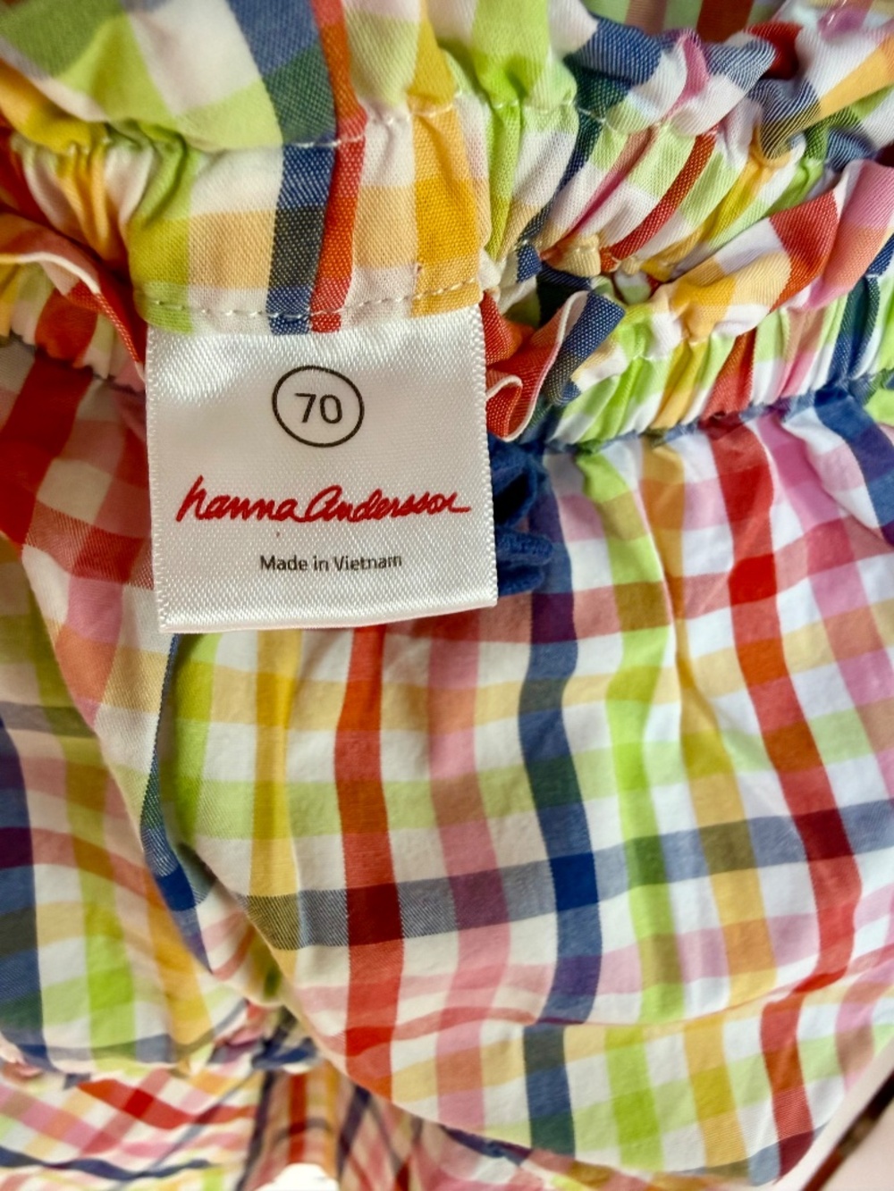 Hanna Andersson Multicolor Plaid Baby Dress & Bloomer Set - Size 6 - 12M - Picture 7 of 7